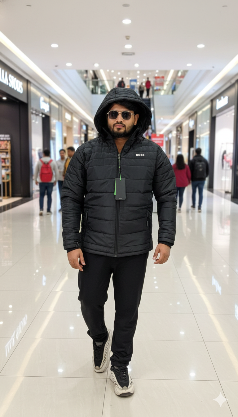 এক্সপোর্ট হুগো বস্ ব্র্যান্ডের জেকেট (ব্ল্যাক কালার)